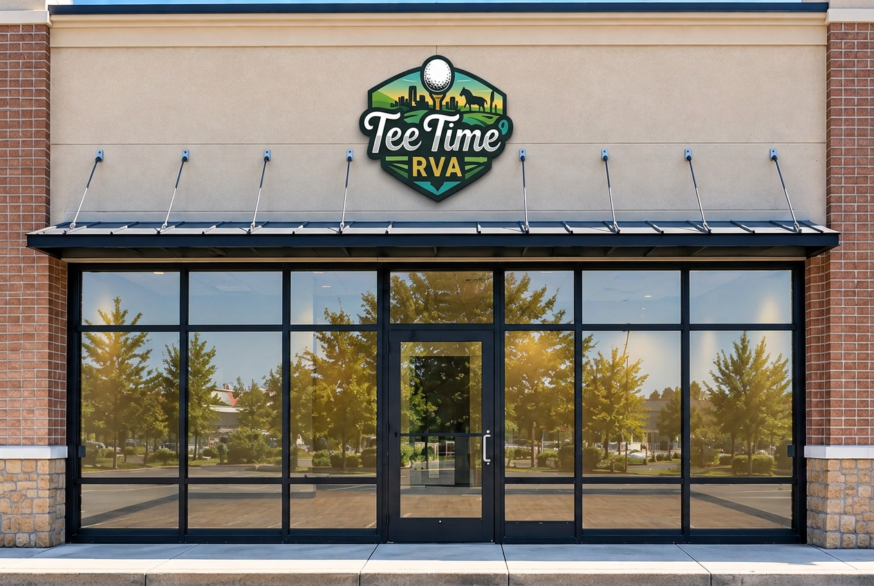 Concept rendering of the future Tee Time RVA Ashland storefront